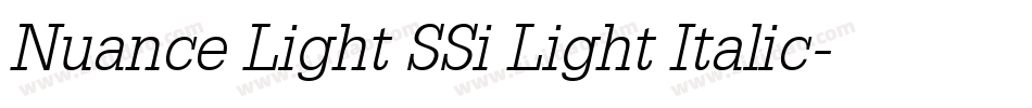 Nuance Light SSi Light Italic字体转换